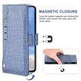 thumbnail image 3 of MINKUROW OnePlus 7T Case,iCoverCase Genuine Leather Wallet Case Slim Fit Folio Book Design with Stand and Card Slots Flip Case Cover for OnePlus 7T (Blue), 3 of 5