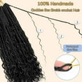 thumbnail image 5 of 8 Packs Goddess Box Braids Crochet Hair 10 Inch Boho Box Braids Natural Black Pre-looped Bohomian Box Braids Crochet Hair Goddess Braids Crochet Hair for Black Women (1B#), 5 of 10