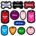 thumbnail image 2 of 100 Uds. Etiqueta de identificación de perro personalizada, goma en blanco para llavero silencioso de aluminio, colgante, accesorios de adorno grabables, 2 of 5