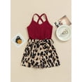 thumbnail image 2 of Coduop Toddler Baby Girl Sleeveless Romper Leopard Patchwork Jumpsuit One-Piece 1-6 Years, 2 of 9