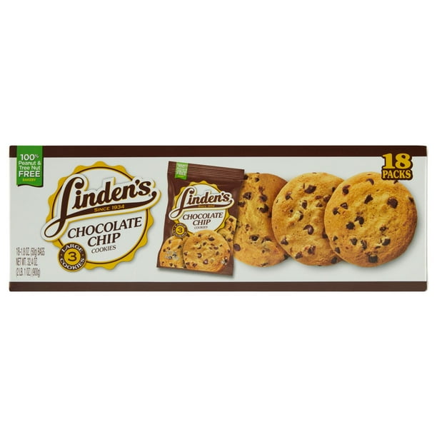 ワンピース CHOCOCHIP COOKIE 18 Linden's Chocolate Chip Cookies, 1.8 oz., 18 pk. - Samsclub.com