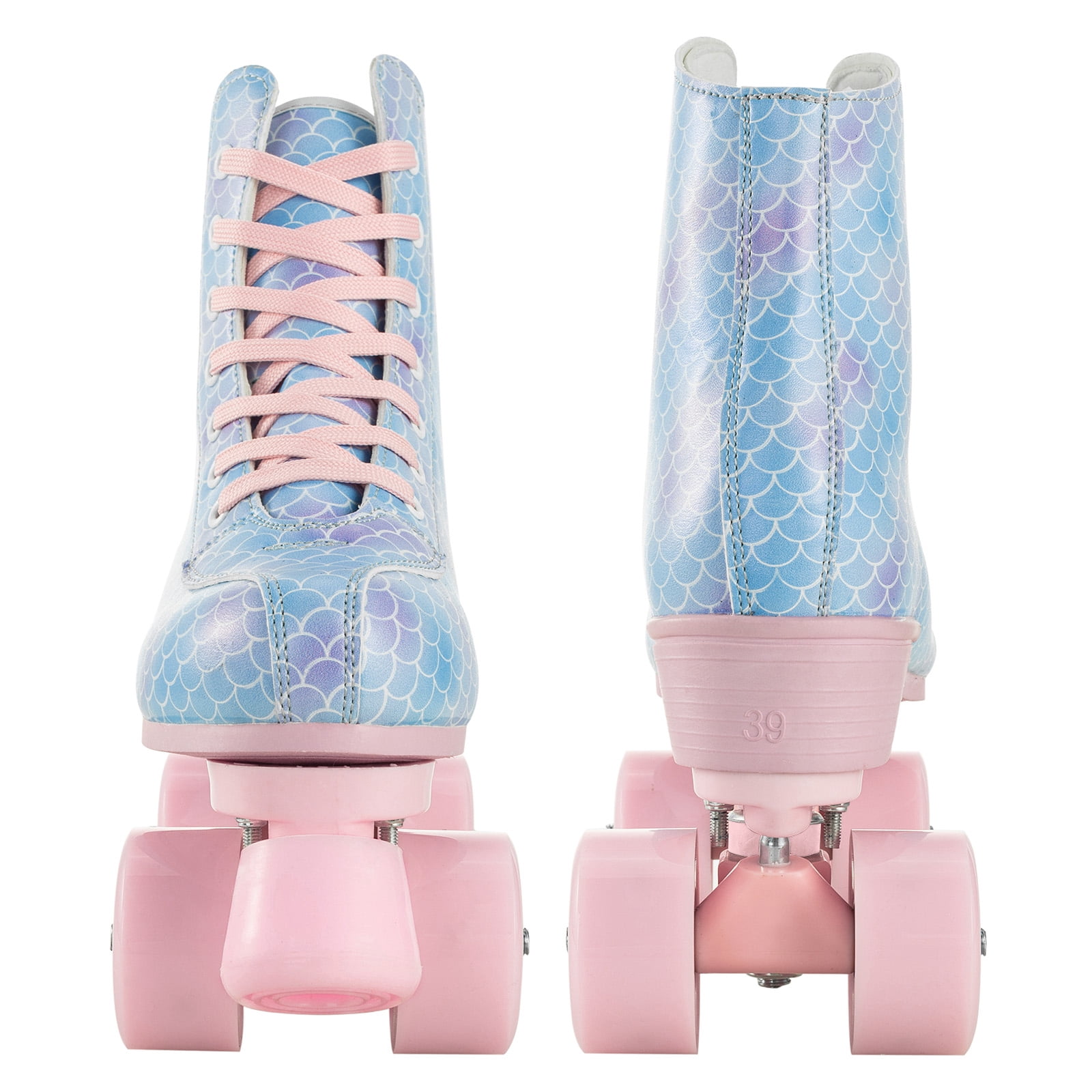 SLLINGLUO Roller Skate for Women, Classic Quad Roller Skates with Light up Wheels, Size 7