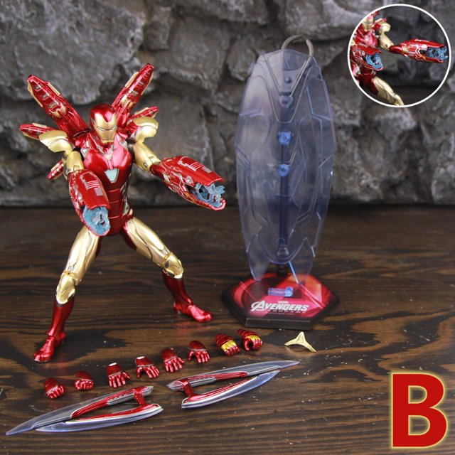 ZD Toys Marvel Iron Man MK85 7" Action Figure 2022 The Infinity SAGA Mark LXXXV 1.0 Mark 85 Hologram Shield Nano Weapons Doll Gao Jinjia LED