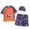S-Orange, variant on Rhoudy Swim Trunks Boys 2 Piece Rash Guard Swim Shirt And Trunks With Swim Cap For Kids Youth Swimming Pool Beach Cute Wear Dark Blue 5-6 Years