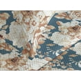 thumbnail image 3 of Ambesonne Vintage Quilted Coverlet 3 Pcs, Nostalgic Summer Flowers, Queen Size, Persian Orange and Slate Blue, 3 of 4
