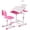 Pink, variant on COSVALVE Kids Study Desk and Chair Set Height Adjustable Children Furniture with Tiltable Desktop,Lamp,Pull-Out Drawer,Bookstand for Boys Girls(Blue)