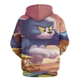 thumbnail image 3 of Tom And Jerry Mens Womens Novelty Hoodie 3D Print Pullover Hooded Long Sleeve Sweatshirts Tops Blouse with Pocket, 3 of 8