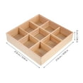 thumbnail image 2 of HEATSHAKING Storage Box Wooden Brown 1Pcs 10.9X10.9X2.4In For Household Users Living Room, 2 of 8