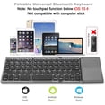 thumbnail image 3 of Foldable Bluetooth Keyboard,Wireless Portable Keyboard with touchpad,Rechargeable Pocket-Size Folding Travel Keyboard for iOS,Android,Windows Devices(RL), 3 of 6