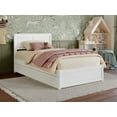thumbnail image 4 of AFI Lylah Twin Solid Wood Platform Bed with Panel Footboard and Twin Trundle, White, 4 of 16