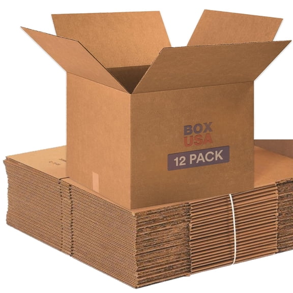 Moving Boxes Large 20"L x 20"W x 15"H 12-Pack - Corrugated Cardboard Box for Shipping, Mailing, Packing, Packaging and Storage
