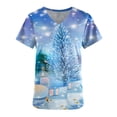 thumbnail image 4 of LSLJS Christmas Blouse d'Infirmière de Noël pour Femmes à Imprimé des Fêtes, Col en V, Poche, T-Shirt à Manches Courtes, Salopette, Scrub Tops, 4 of 5
