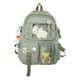 thumbnail image 4 of Mochila para mujer, mochila escolar para exteriores, bonita mochila escolar con cremallera, bolsa de viaje para adolescentes, niñas y estudiantes , Verde, 4 of 8