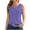 Tank Tops for Women Plus Size-Purple, variant on Homenesgenics Tank Tops for Women Plus Size Women's 2025 Summer Solid Color Round Sports for Outer Wear Bottoming Short Purple S