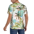 thumbnail image 2 of Lsque Watercolor Palm Tree Pattern Mens Polo Golf Shirts Funny Graphics Shorts Sleeve Button Shirts Baseball T-shirt-Large, 2 of 7