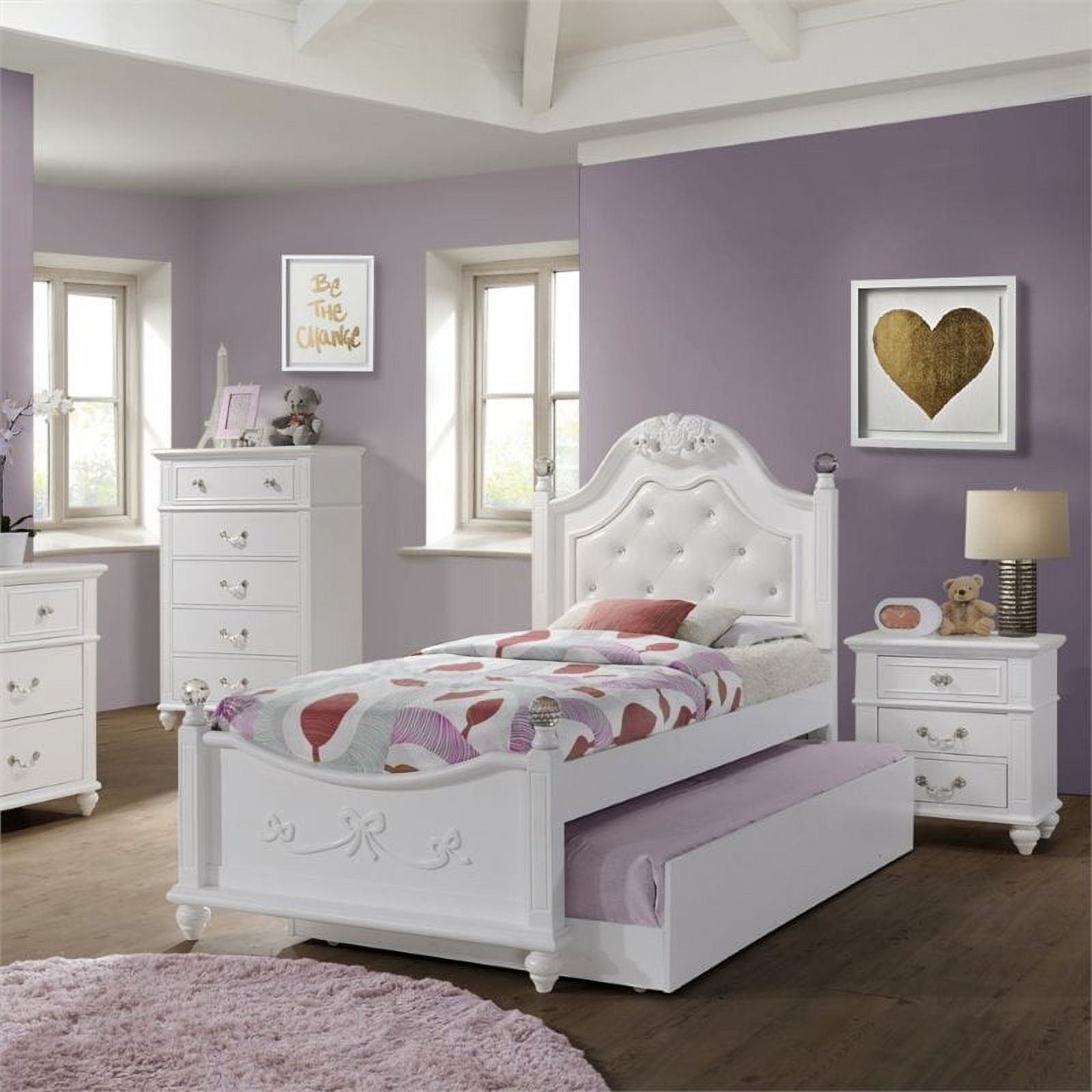 Picket House Furnishings Annie 3 Piece Twin Bedroom Set in White Walmart