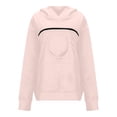 thumbnail image 6 of Pet Pouch Hoodie for Women with Kangaroo Pocket,Cat Dog Carrier Hoodies,Winter Warm Fleece Pullover Soft Lightweight Sweatshirts for Pet Animal Lover, 6 of 6