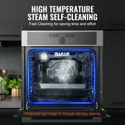KFFKFF 24 Electric Built-in Wall Oven, 16 Cooking Modes, 2.68 Cu.Ft Capacity, 3150W Power, Includes Timer, Baking Rack, and Tray for Home Kitchens