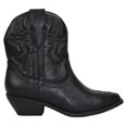 thumbnail image 2 of Soda Women Cowgirl Cowboy Western Stitched Ankle Boots Pointed Toe Short Booties RIGGING-S Black 8, 2 of 3