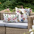 thumbnail image 3 of Outdoor Waterproof Pillow Covers 18x18 Set of 4 Spring Summer Floral Decorative Outdoor Throw Pillows Farmhouse Cushion Cases for Patio Furniture Bench Couch Sunbrella, 3 of 8