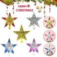 thumbnail image 1 of Christmas Tree Top Star Glittering Hanging Xmas Tree Topper Decoration Ornaments, 1 of 6
