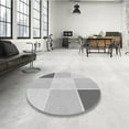 thumbnail image 4 of Ahgly Tapis de Zone Carré Transitionnel Gris Canon Lavable en Machine, 8 Pieds Carré, 4 of 7