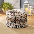 thumbnail image 2 of Snow Leopard Fuzzy Pouf, 2 of 2