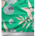 thumbnail image 1 of Soimoi Crepe Silk Fabric Flower & Leaves Watercolor Decor Fabric Printed Yard 42 Inch Wide, 1 of 3