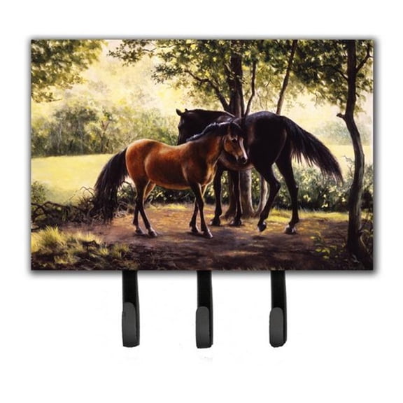 Horses by Daphne Baxter Leash or Key Holder
