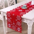 thumbnail image 1 of Dvkptbk Nappe de Noël Drapeau de Table Rouge de Noël Imperméable Décoration Couverture de Meuble Tv Nappe Longue de Table Basse Fournitures de Décoration de Noël, 1 of 6