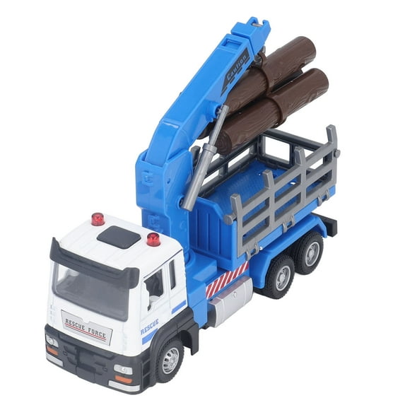 Log Tractor Model, 1:32 Logging Truck Toy For 6 Years Old Above Blue