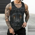 thumbnail image 2 of ZCFZJW Men's Quick Dry Sport Tank Top for Bodybuilding Gym Athletic Jogging Running,Cute 3D Animal Print Fitness Training Workout Sleeveless Shirts Multicolor#05 M, 2 of 7