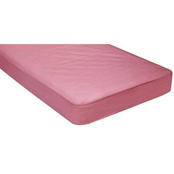 Giblin Cot Size 30" x 75" Flat Fitted Sheet, Made of Cotton, Perfect for Camp Bunk Beds / RVs / Guest Beds (Pink)