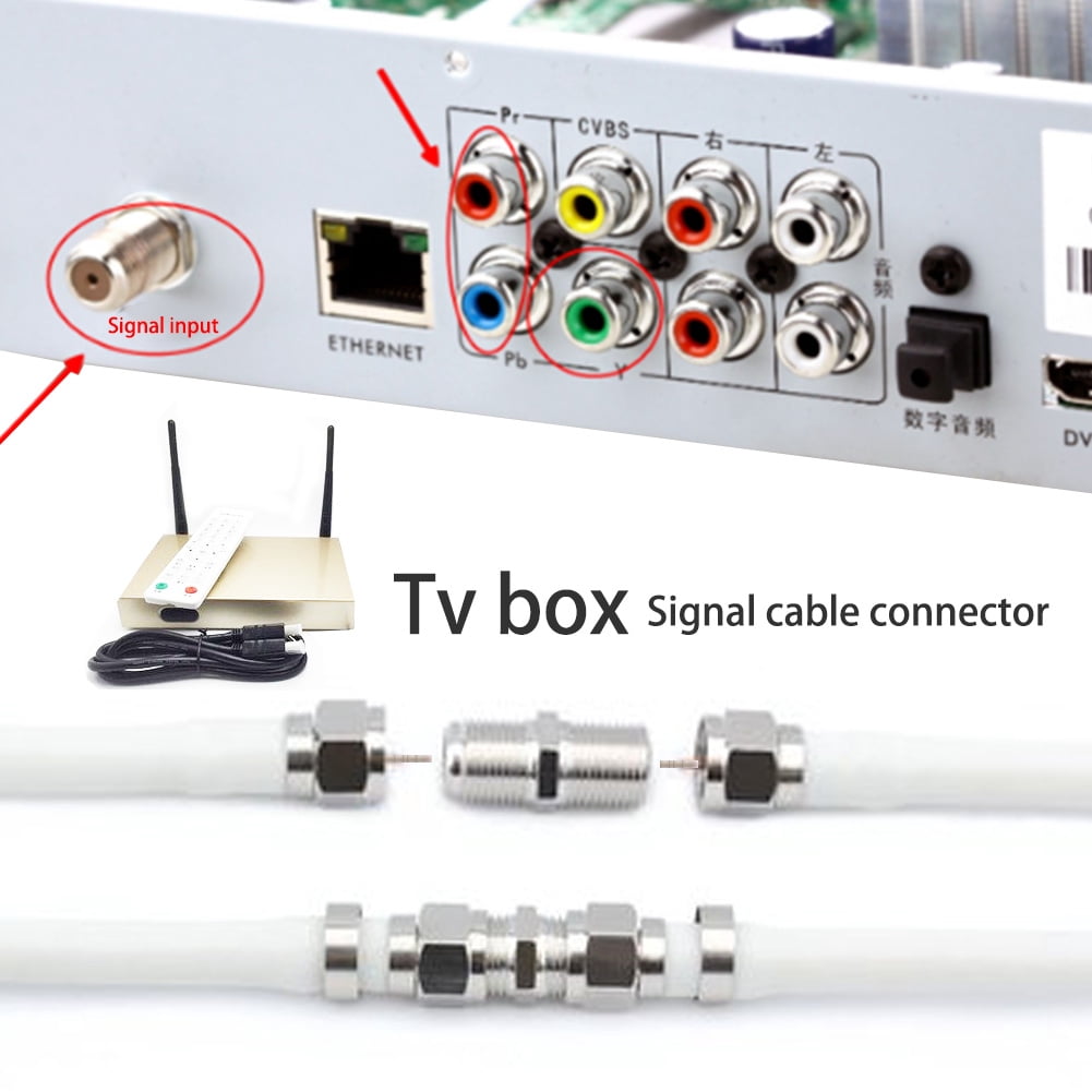 40Pcs Coax Cable Extension Adapters, Coax Twist-On Adapter, Male to Female Coaxial Cable Screw On Connector for TV-Box Radio