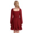 thumbnail image 7 of IBTOM CASTLE Teen Girl Sparkly Long Sleeve Formal Party Dress Junior Christmas Halloween Glitter Holiday Dress Tween Fancy Birthday Sneaker Ball Gown Red, 7 of 7