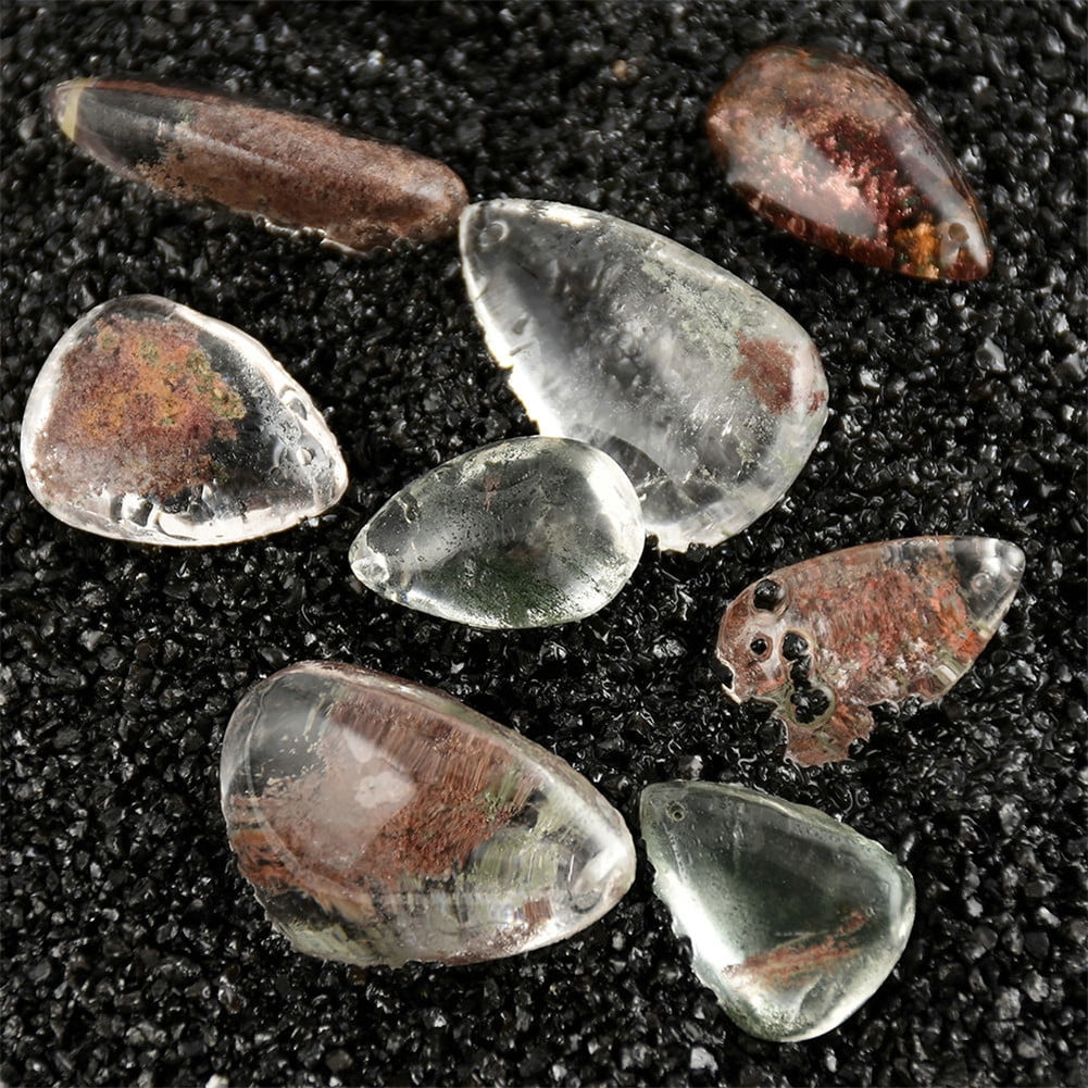 1 x Natural Ghost Phantom Quartz Crystal Gems Specimen Healing Pendant