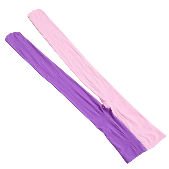 DEMACRIO Novelty Socks For Teen Girls Thigh High Stockings Purple Contrasting Legs Out 1 Pair