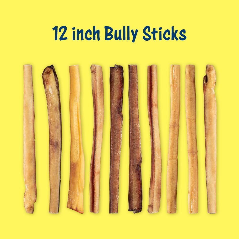 Bow Wow Labs 12" Safe Fit Bully Sticks (Thick) 10 Pack