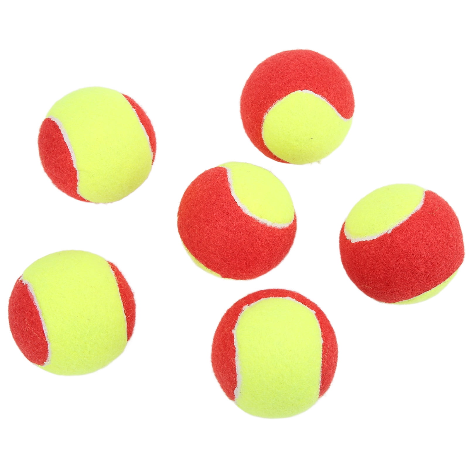 Premium Plush Youth Tennis Balls Waterproof Tennis Ball Natural Rubber Practice Tennis Balls Lightweight Elastic Tennis Trainning Ball 6Pcs Tennis Balls 