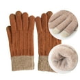 thumbnail image 3 of Winter Touchscreen Stretch Thermal Gloves Warm Wool Knitted Thick Fleece Lined, 3 of 5