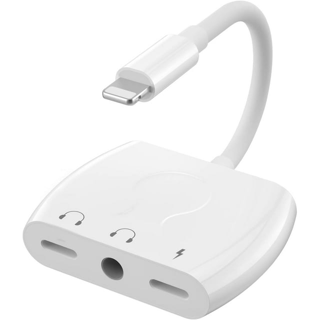 iPhone Lightning to 3.5mm Headphone Jack Audio Adapter & Splitter