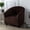 Coffee, variant on Velvet Tub Chair Covers, Stretch Club Chair Slipcover 1 Piece Tub Chair Slipcover Armchairs Sofa Slipcover Anti-Slip Barrel Chair Cover (Orange)