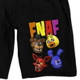 thumbnail image 2 of Five Nights At Freddy's FNAF Character Heads Adult Black Sleep Pajama Shorts, 2 of 4