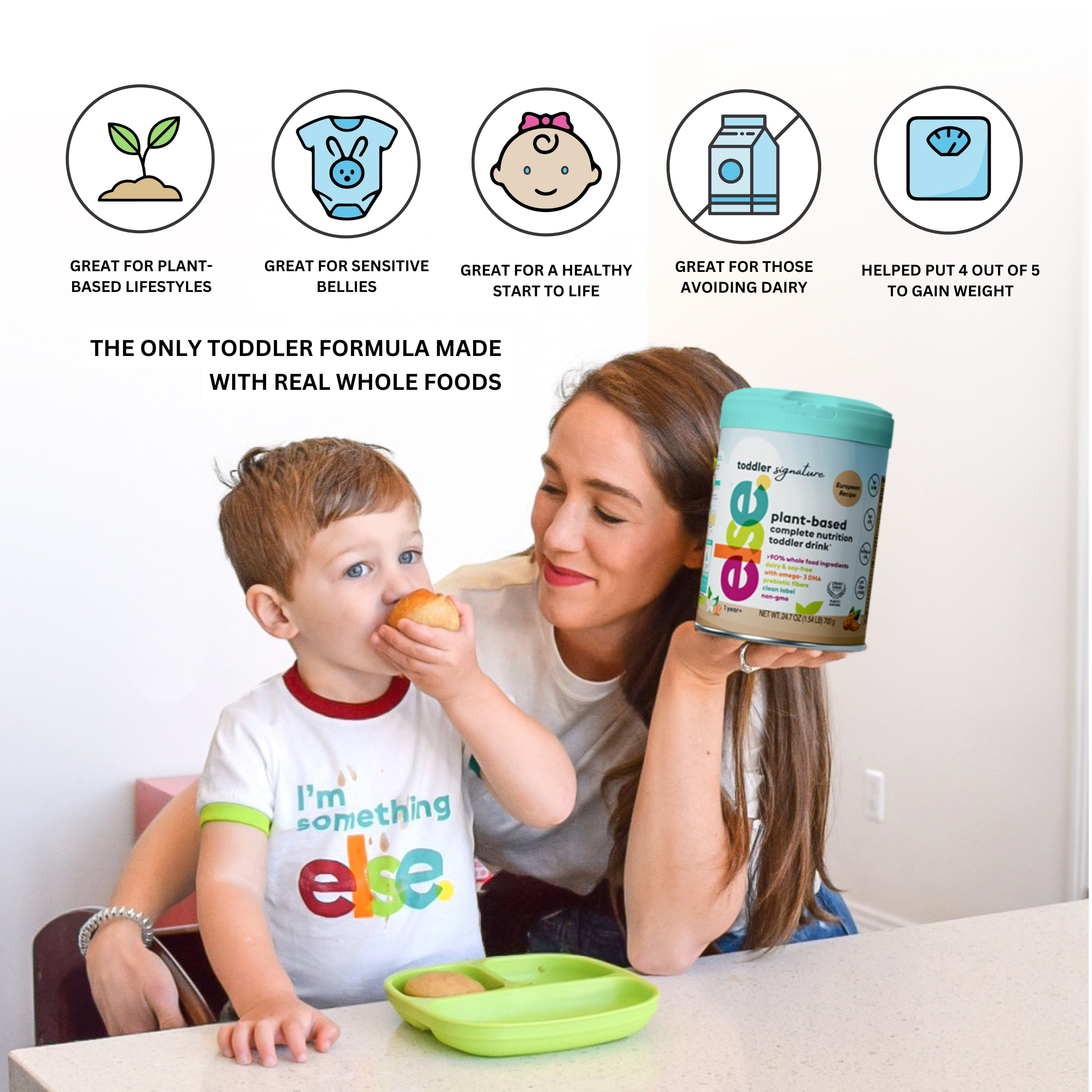 Else Nutrition Signature Toddler Formula, European Recipe, Baby Formula 12-36 Months, Plant-Based, Lactose-Free (24.7 oz, 1 Pack)