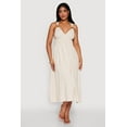 thumbnail image 2 of Womens Haute Monde Linen Wood Beaded Strap Sundress, 2 of 4