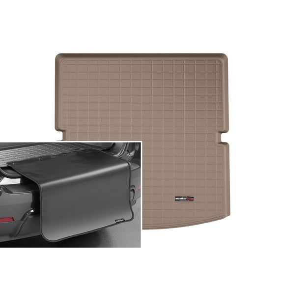 WeatherTech Cargo Trunk Liner with Bumper Protector compatible with 2020-2025 Cadillac XT6 - Behind 2nd Row w/ Bumper Protector, Tan