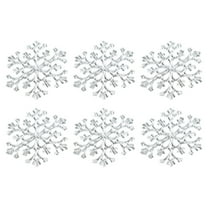 Souew Transparent Ice Crystal Water Drop Snowflake Pendant F, 6Pcs Ice Icicle Ornaments Set Snowflake Teardrop & Pendant for Christmas Tree Decor