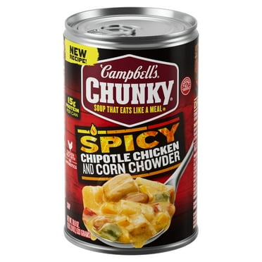 Campbell’s Chunky Soup, Chipotle Chicken Corn Chowder Soup, 18.8 oz Can