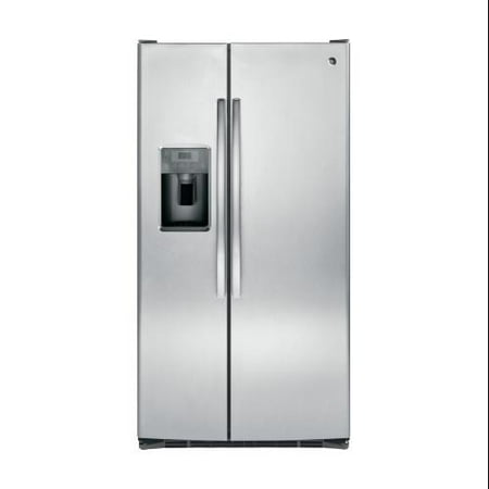 GSS25GSHSS 36 Side-By-Side Refrigerator with 25.4 cu. ft. Total Capacity Integrated Shelf Support System Arctica Icemaker Adjustable Door Bins and Door Storage in Stainless Steel