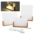 thumbnail image 3 of Visland Sublimation Acrylic Photo Frame with LED Light Heat Press DIY Wooden Stand LED Lighted Picture Frame Home Decor, 3 of 8
